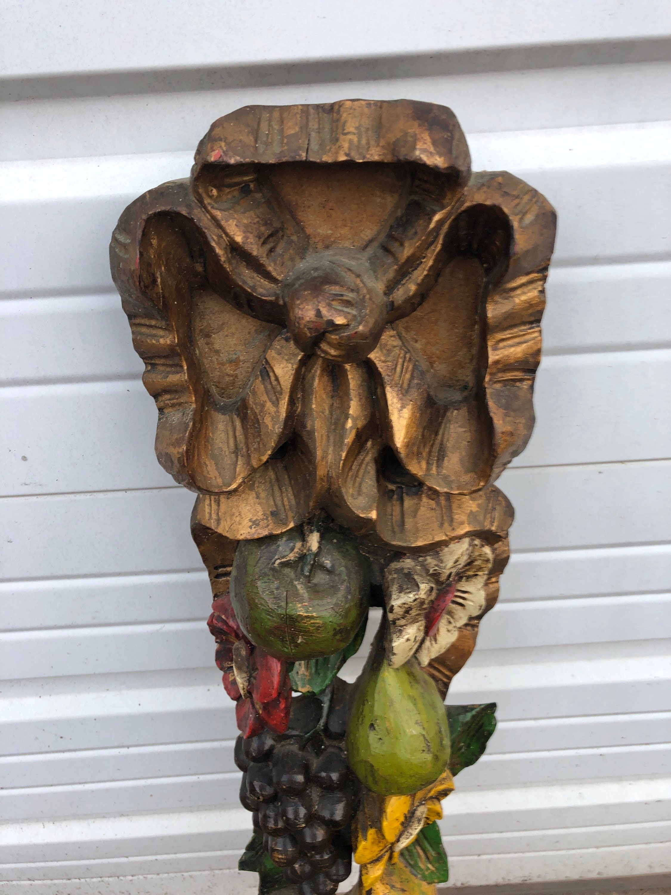 Vintage Wooden Carved Fruit Wall Hanging Large 34 Cuisine Etsy