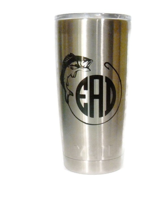 Yeti Decal, Yeti Cup Monogram,  Yeti cup decal, Yeti Rambler, Fishing…