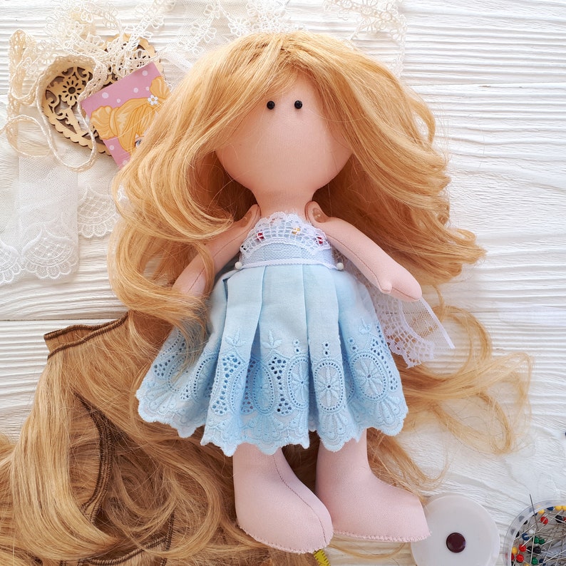 Coarse mohair weft loose wave doll hair bjd doll hair | Etsy