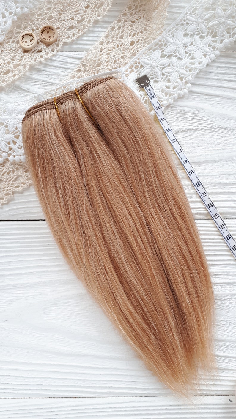 Mohair weft straight doll hair wefted mohair for wig making Etsy