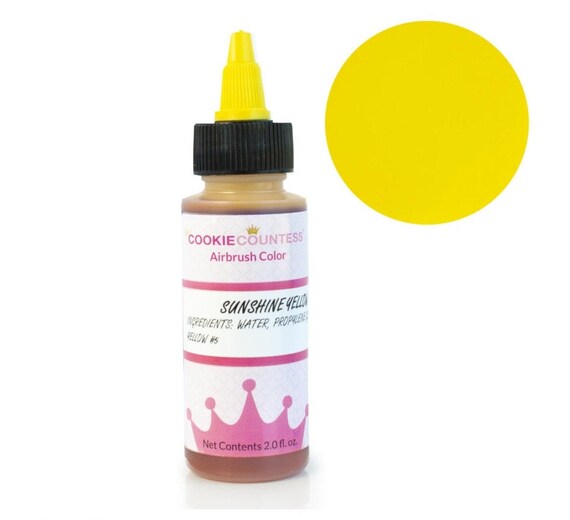 Sunshine Yellow edible airbrush color 2oz by The Cookie Countess