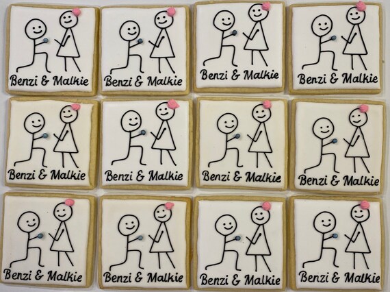 Proposal Cookies/ Engagement Cookies/ Engagement Gift Cookies/ Personalized Proposal Cookies