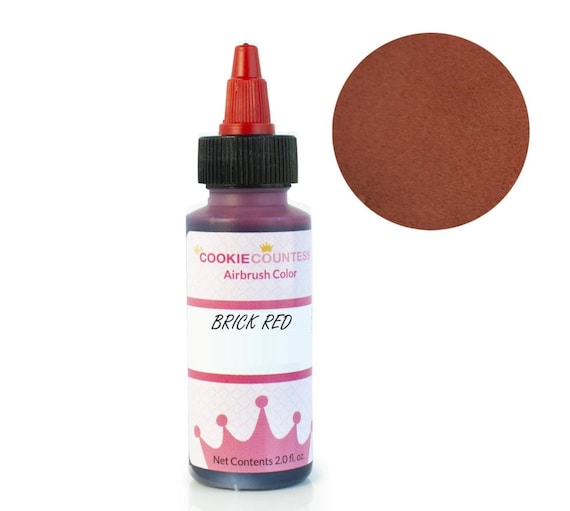 Brick Red edible airbrush color 2oz by The Cookie Countess