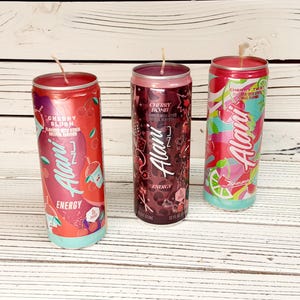 ALANI CHERRY Energy Drink 12 oz Can Candles. Bild 2
