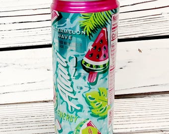 WATERMWLON WAVE - Alani Energy Drink TALL 12oz Can Candles.  Handmade wax candles.