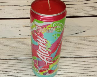CHERRY TWIST Alani Energy Drink TALL 12oz Can Candles.  Handmade wax candles.