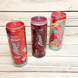 ALANI CHERRY Energy Drink 12 oz Can Candles. Bild 1