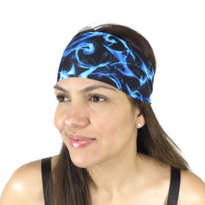 Yoga Headband Running Headband Black Wide Bohemian Headband Fitness Headband Women Headband Moisture Wicking Headband No Slip Headband S107