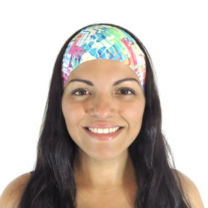 Yoga Headband Boho Headband White Turban Wide Women Headband Workout Headband Hippie Fitness Head Wrap Running Headband Beach Headband S212