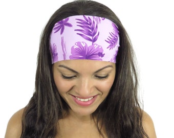 Yoga hoofdband workout hoofdband paarse hoofdband fitness hoofdband geen slip brede hoofdband Boho strand hoofdband lente mode vrouwen tulband S209