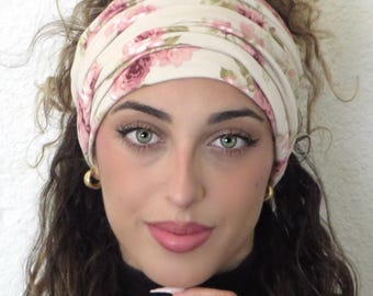 Diadema ancha con estampado floral, diadema de tubo para yoga, diadema para correr, diadema para hacer ejercicio, diadema para mujer, diadema estilo bandeau bohemio, turbante