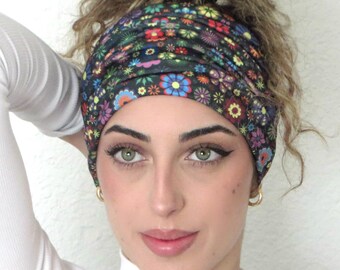 6 Fasce Larghe Elastiche Per Capelli Donna, Stile Bohémien E Leopardato, Per Yoga E Sport