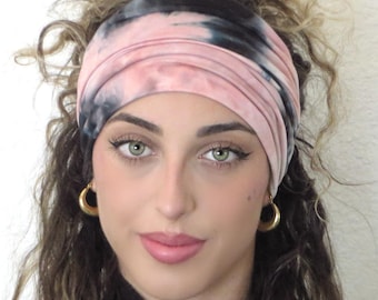Scrunchy Headband, Bohemian Wide Headband, Yoga Headband, Tie Dye Headband, Bandana Headband, Women Turban, Boho Headband, Hair Accessories