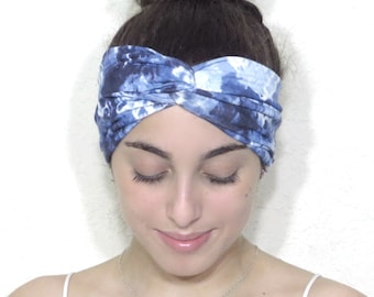 Tie Dye Headband, Women Turban, Yoga Headband, Adult Women Headband, Bandana Headband, Boho Turban Headband, Headwrap, Jersey Twist Headband