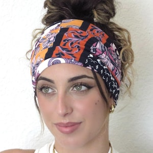Boho Headband, Extra Wide Headband, Yoga Headband, Scrunch Headband, Running Headband, Tube Headband, Wide Turban, Head Wrap, Hair Scarf