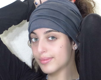 Diadema gris, diadema scrunch, diadema de yoga, diadema para correr, diadema para entrenar, diadema para hombre, diadema extra ancha, diadema turbante