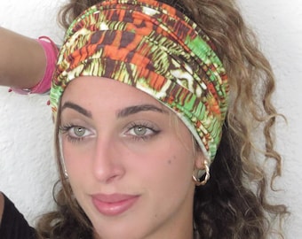 Headband For Women Tie Dye Scrunch Headband, Extra Wide Soft Headband,  Tube Yoga Headband, Running Headband, Girls Headband, Men Headband