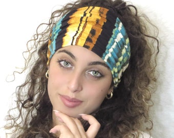 Faixa de cabelo larga para ioga, faixa de cabelo feminina, faixa de cabelo boho, faixa de cabelo para corrida, faixa de cabelo fitness, turbante, faixa de cabelo boho larga, faixa de cabelo antiderrapante