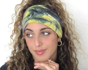 Tie Dye Wide Headband, Knot Wide Headband, Tichel Hair Scarf, Tichel, Boho Scrunch Headband, Turban Headband, Wide Turban, Women Head Wrap
