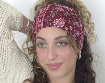 Frauen Stirnband, Boho Stirnband, extra breites Stirnband, Yoga Stirnband, Scrunch Stirnband, Blumen Stirnband, Tube Stirnband, breiter Turban, Kopf wickeln