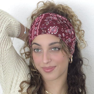 Women Headband, Boho Headband, Extra Wide Headband, Yoga Headband, Scrunch Headband, Floral Headband, Tube Headband, Wide Turban, Head Wrap