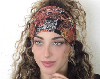 Diadema scrunchy boho, diadema ancha hippie, diadema de yoga, diadema crunchy de otoño, diadema tipo bandana, turbante para mujer, diadema boho, accesorios para el cabello