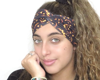 Halloween Headband, Wide Twisted Headband, Chunky Turban Knot Headband, Nurse Button Headband, Stretchy Turban Headband, Headbands For Women