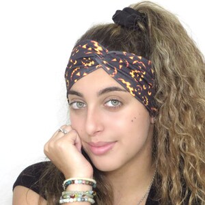Halloween Headband, Wide Twisted Headband, Chunky Turban Knot Headband, Nurse Button Headband, Stretchy Turban Headband, Headbands For Women