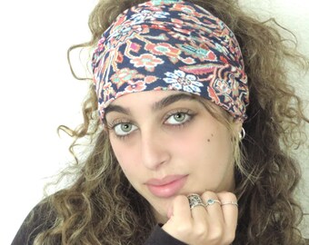 Scrunch Headband, Boho Headband, Wide Headband, Yoga Headband, Hippie Headband, Jersey Tube Headband, Wide Turban, Head Wrap, Hair Scarf