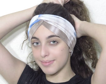 Tie Dye Headband, Yoga Headband, Turban Headband, Adult Headband, Pastel Turban, Women Headwrap, Jersey Twist Headband, Boho Headband