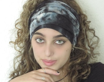 Extra Wide Headband, Yoga Headband, Boho Headband, Running Headband, Tie Dye Headband, No Slip Headband, Fitness Headband, Scrunch Headband
