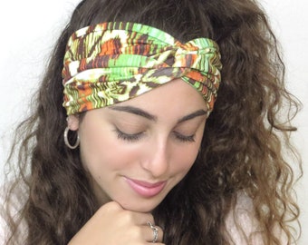 Faixa de cabeça de ioga, faixa de cabeça larga, faixa de cabeça Boho, faixa de turbante, faixa de cabeça adulta, faixa de cabeça feminina, faixa de cabeça, faixa de cabeça torcida, faixa de cabeça de corrida