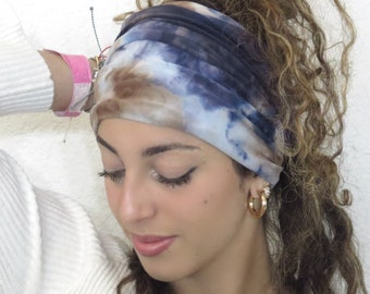 Tie Dye Headband, Yoga Headband, Turban Headband, Scrunch Headband, Hippie Headband, Headband For Women, Jersey Wide Headband, Boho Headband