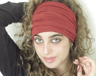 Boho Headband, Extra Wide Headband, Yoga Headband, Scrunch Headband, Running Headband, Tube Headband, Wide Turban, Head Wrap, Hair Scarf