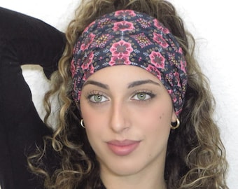 Wide Women Headband, Boho Headband, Knot Headband, Yoga Headband, Scrunch Headband, Turban Headband, Wide Turban, Head Wrap, Hair Scarf