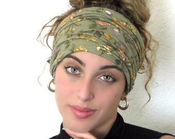 Boho Scrunchy Headband, Hippie Wide Headband, Yoga Headband, Bandana Headband, Women Turban, Boho Headband, Hair Accessories