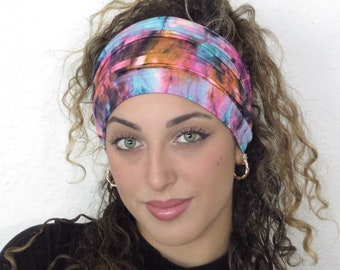 Boho Headband, Extra Wide Headband, Yoga Headband, Scrunch Headband, Running Headband, Tube Headband, Wide Turban, Head Wrap, Hair Scarf