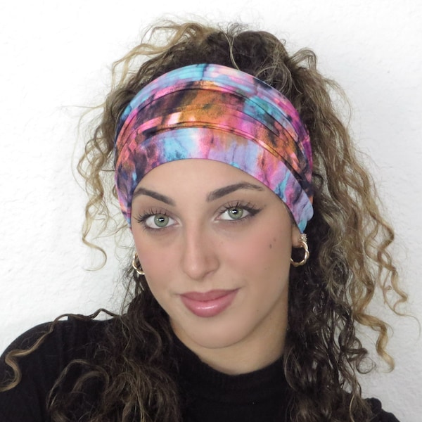 Boho Headband, Extra Wide Headband, Yoga Headband, Scrunch Headband, Running Headband, Tube Headband, Wide Turban, Head Wrap, Hair Scarf