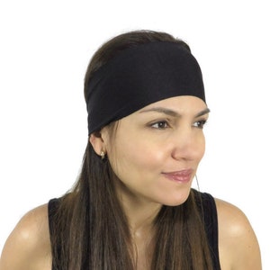 Yoga Headband Black Headband Fitness Headband Workout Headband Wide Headband No Slip Headband Gym Women Headband Wicking Headband S9 image 7