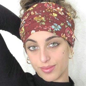 Boho Scrunchy Headband, Hippie Wide Headband, Yoga Headband, Bandana Headband, Women Turban, Boho Headband, Hair Accessories