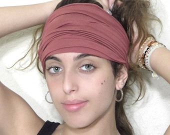 Boho Headband, Extra Wide Headband, Yoga Headband, Scrunch Headband, Running Headband, Tube Headband, Wide Turban, Head Wrap, Hair Scarf