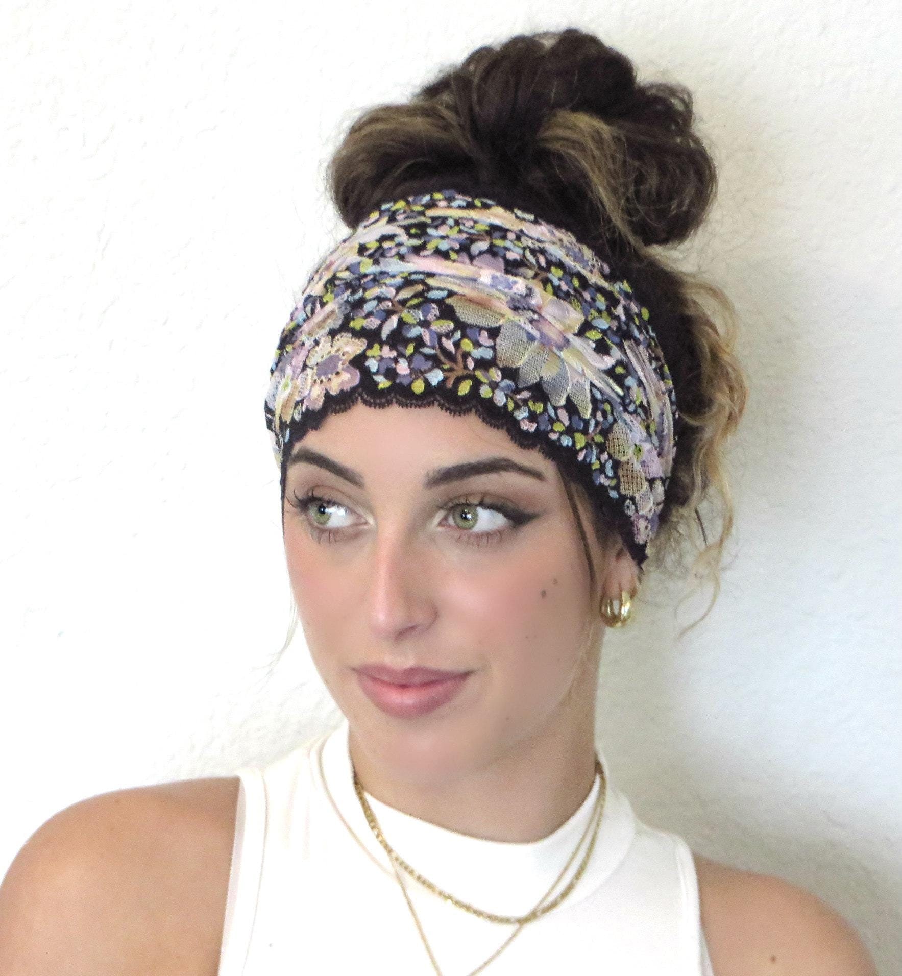 Black Lace Headband - Etsy