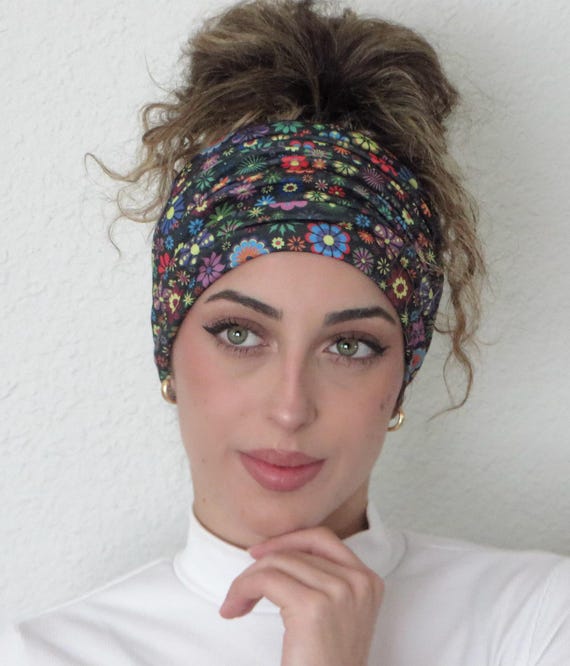 Boho Scrunchy Headband, Hippie Wide Headband, Yoga Headband  display picture 1