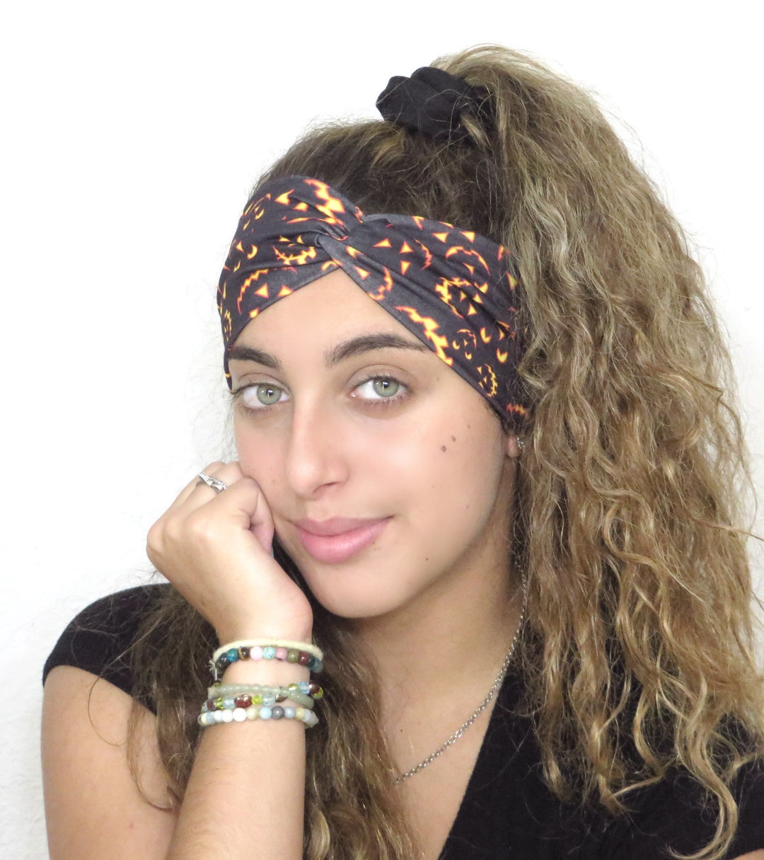 Halloween Headband Wide Twisted Headband Chunky Turban Knot Etsy
