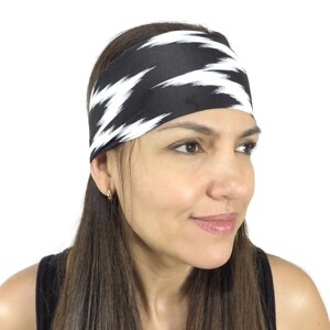 Black Running Headband Yoga Headband Wide Headband Fashion Headband Fitness Headband Head Wrap Moisture Wicking Headband Noslip Headband S70