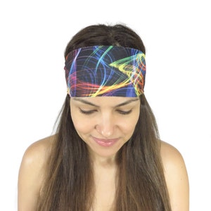 Fitness Headband Workout Headband Yoga Printed Headband No Slip Yogi Headband Hair Accessories Running Spandex Black Hair Wrap Headband S15