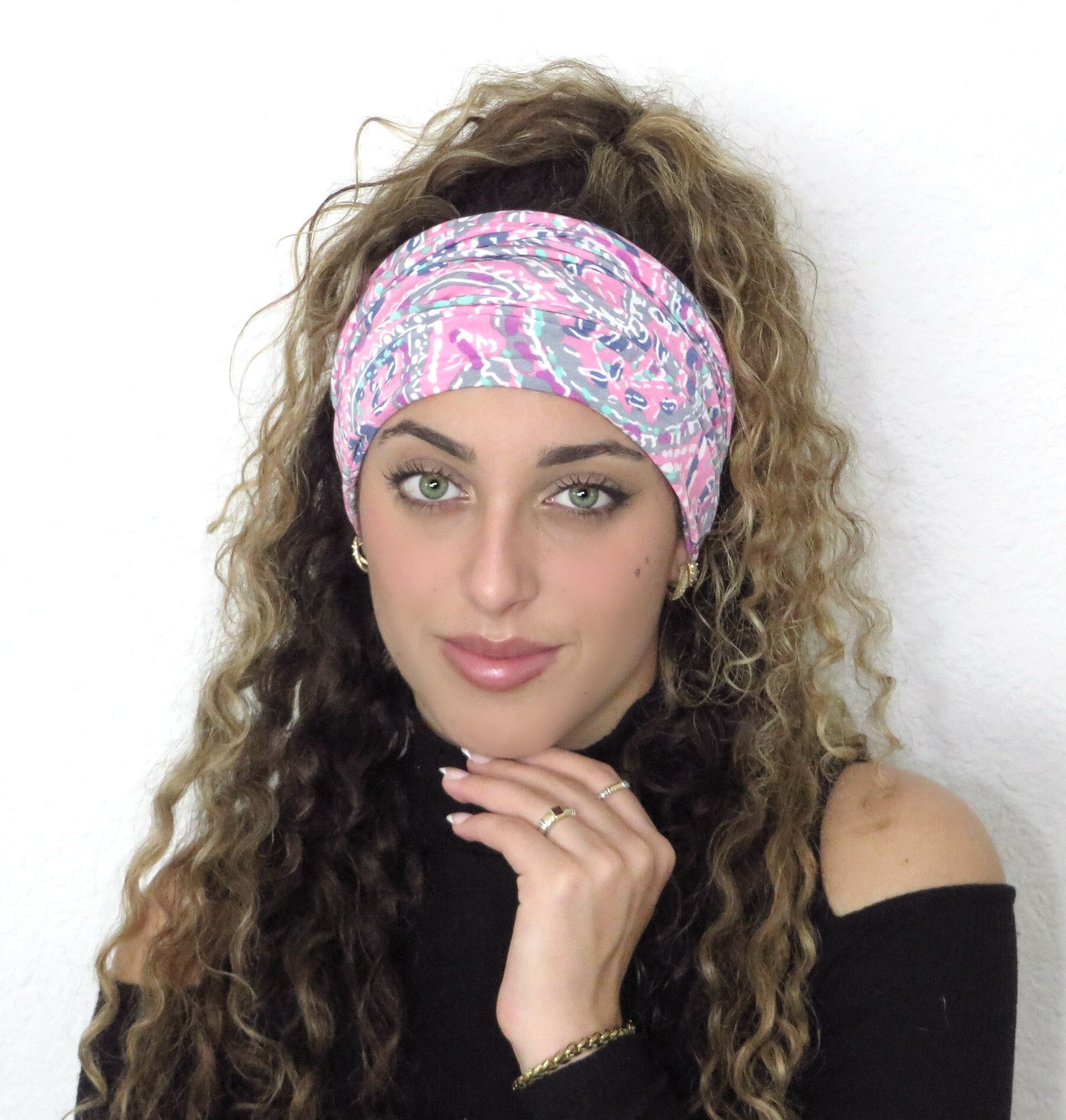 Headband - Bandeau éponge velcro Marron clair