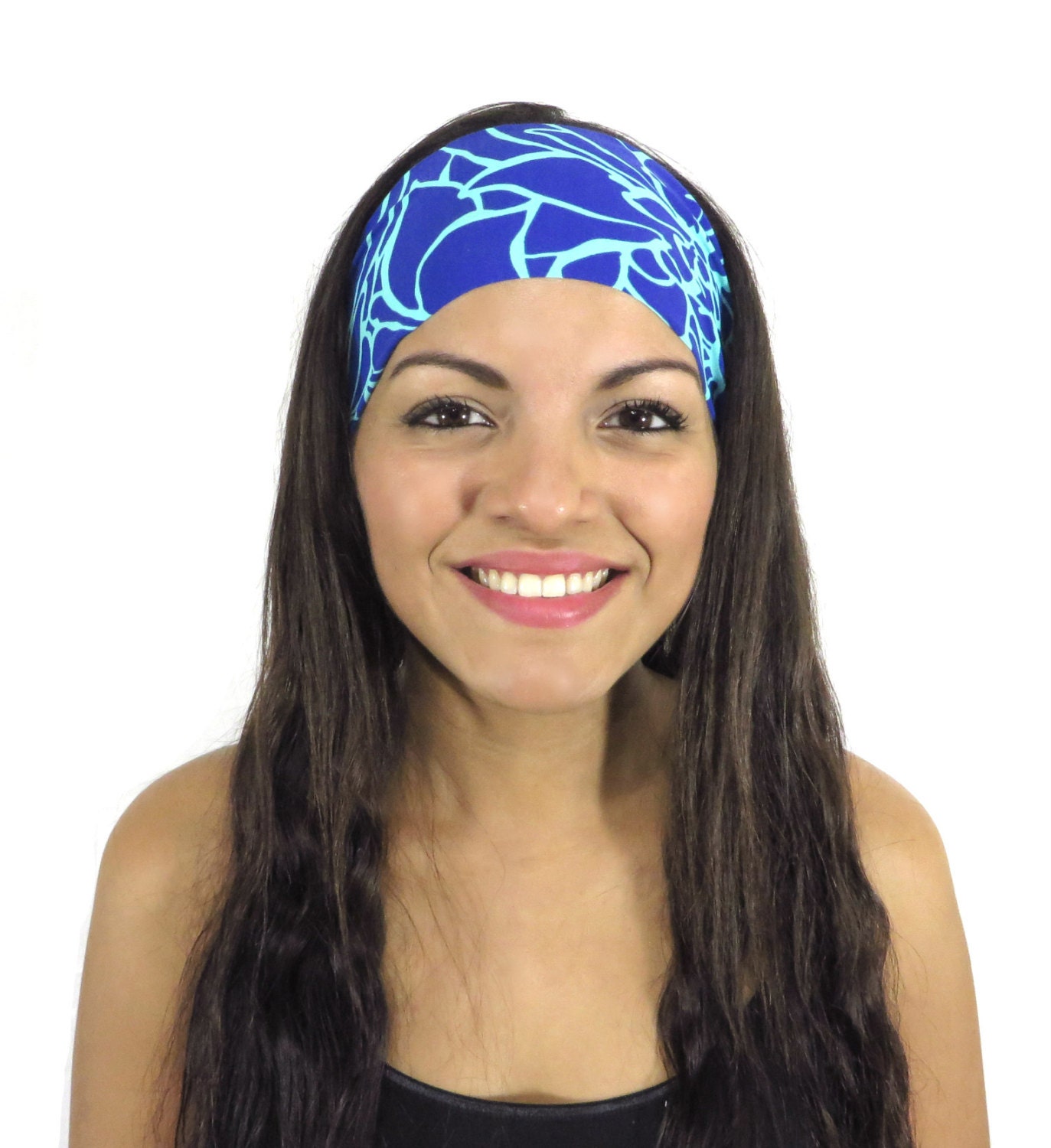 Bandeau de yoga bandeau bandeau large Bohème bleu Fitness Etsy