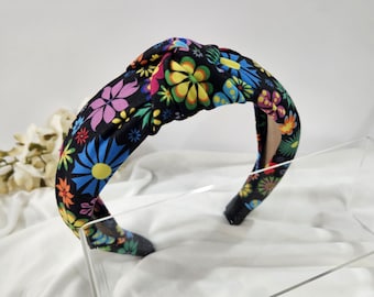Opaska na głowę z kwiatowym węzłem, opaska boho, damska opaska z węzłem, opaska boho, modna opaska, opaska hipisowska, opaska do włosów, akcesoria do włosów