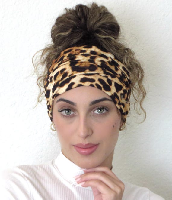 Leopard Headband, Extra Wide Headband, Yoga Headband  display picture 3